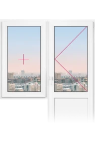 Балконный блок Rehau Delight Decor 1400x2050 - фото - 1