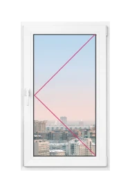 Одностворчатое окно Rehau Intellio 80 600x1200 - фото - 1